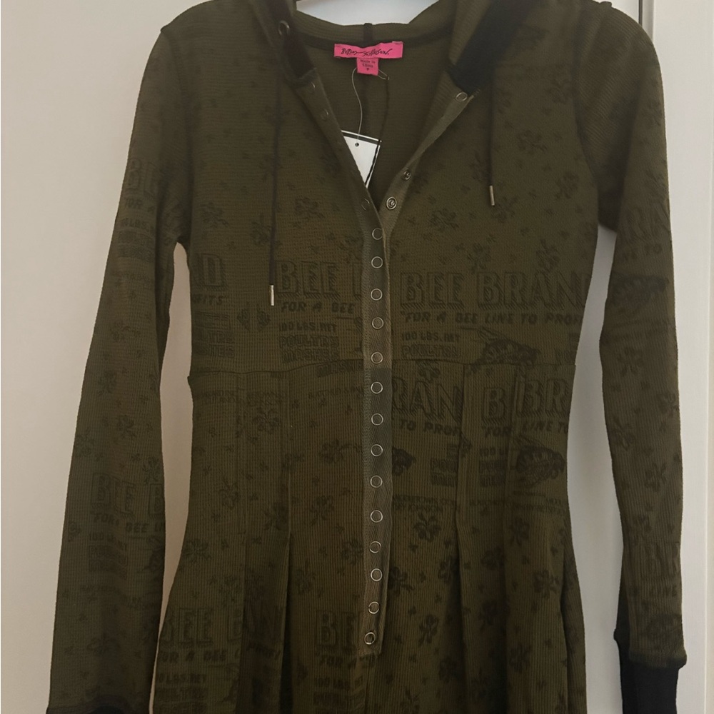 Vintage Betsey Johnson Olive Green Jumpsuit
